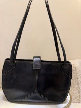 TUSK Black Leather Purse